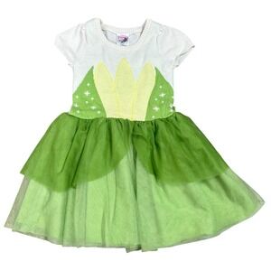 Disney Princess Tiana Tutu Dress Costume Green Girls 5T Sparkle Party Play